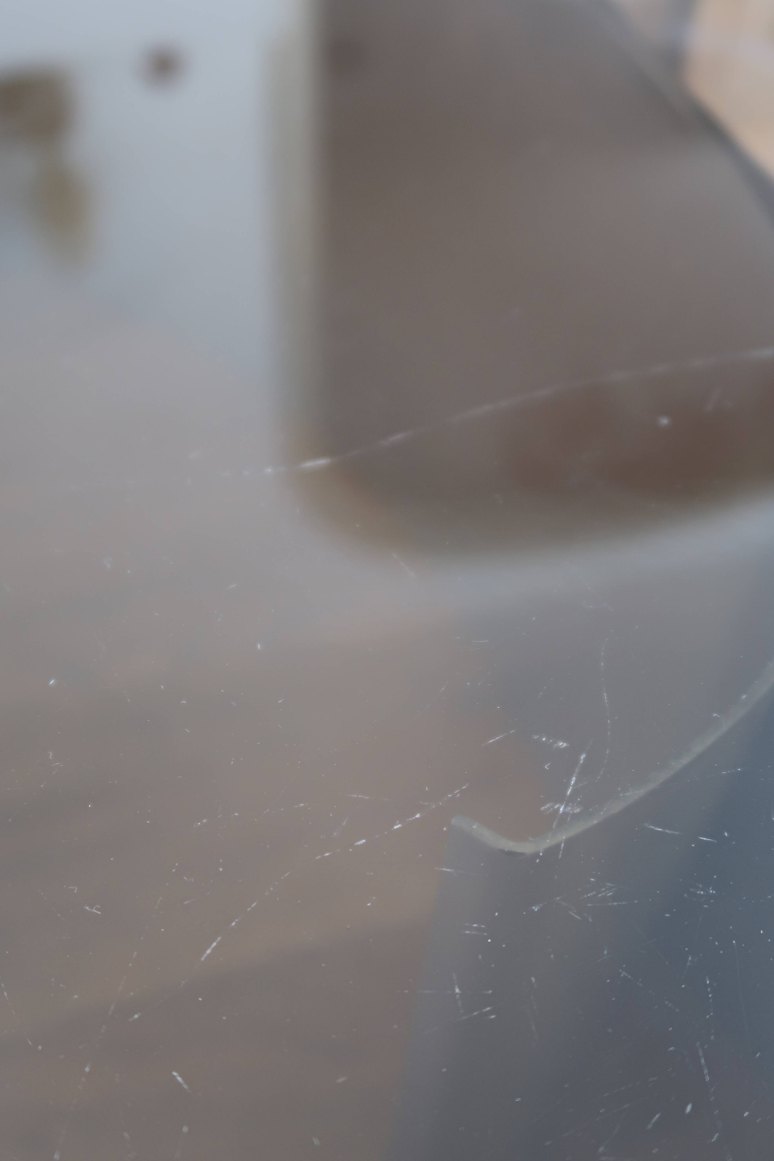 Coffee table smoked glass 70's