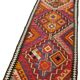 Turkish Handwoven Vintage Herki Kilim 90 cm x 383 cm
