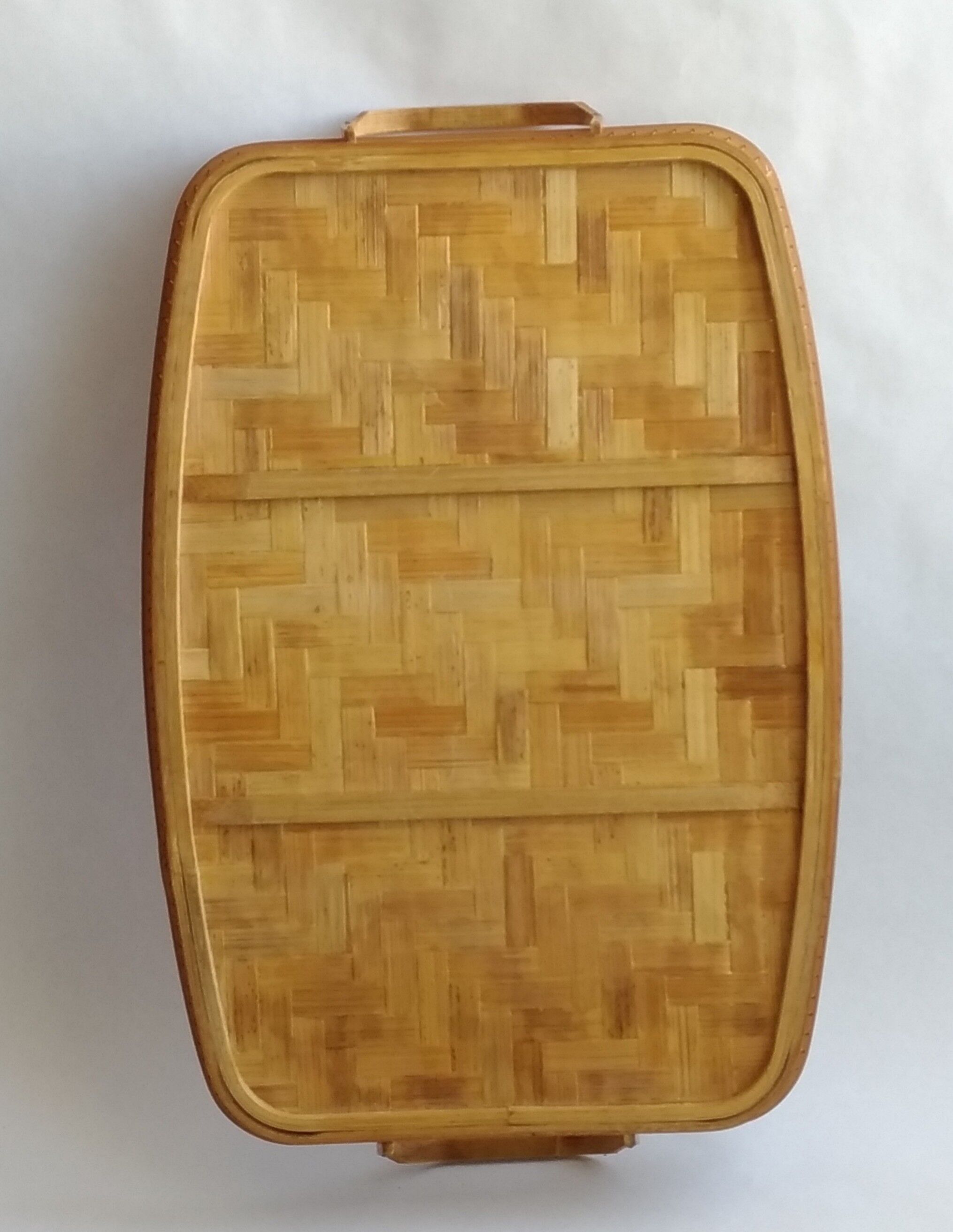 Woven bamboo tray 1960