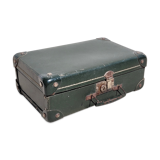 Old English green suitcase