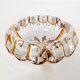 Cut glass ashtray with amber pattern