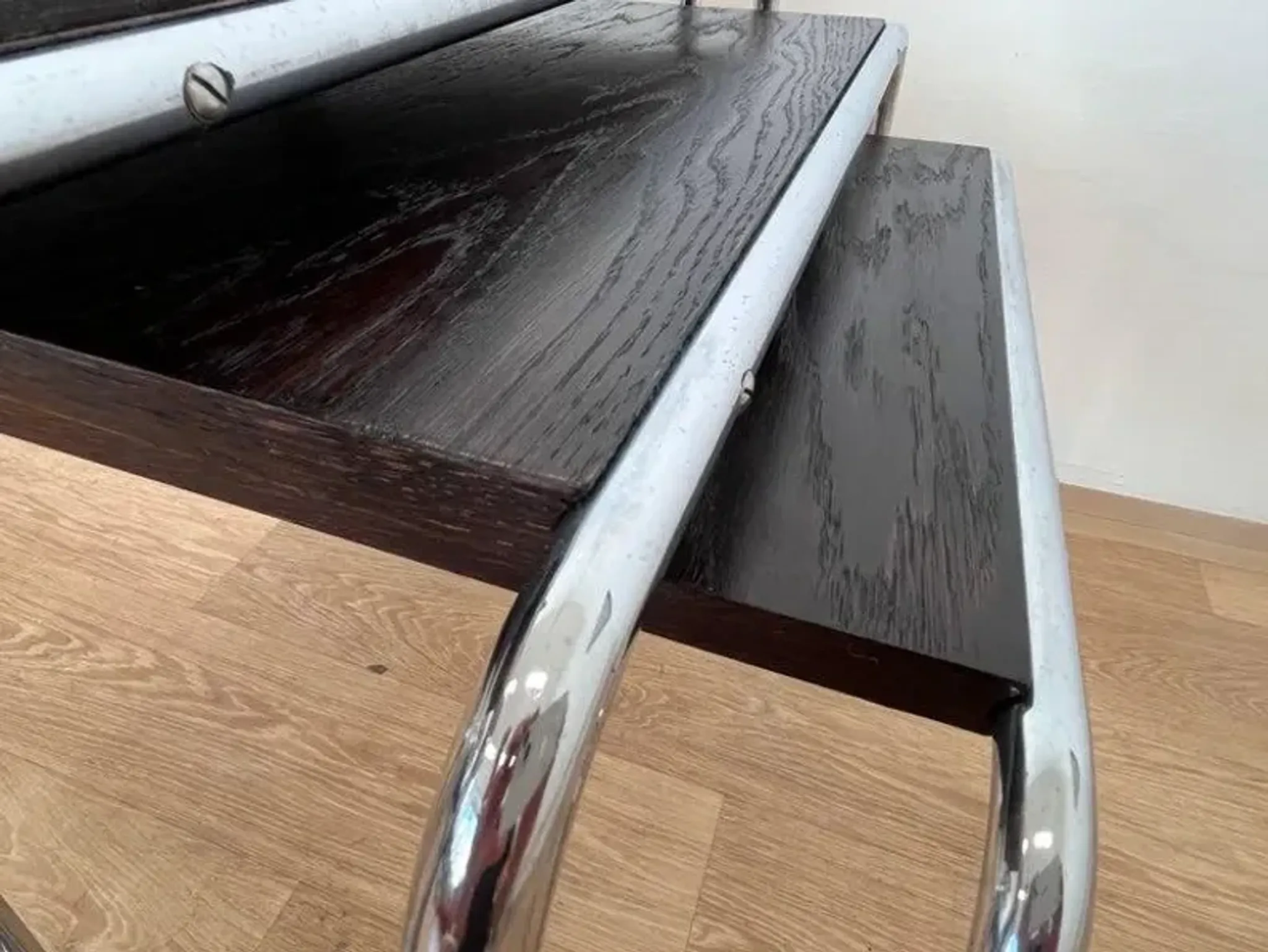 Rare Bauhaus chrome Nesting Tables B9, Marcel Breuer-1940s