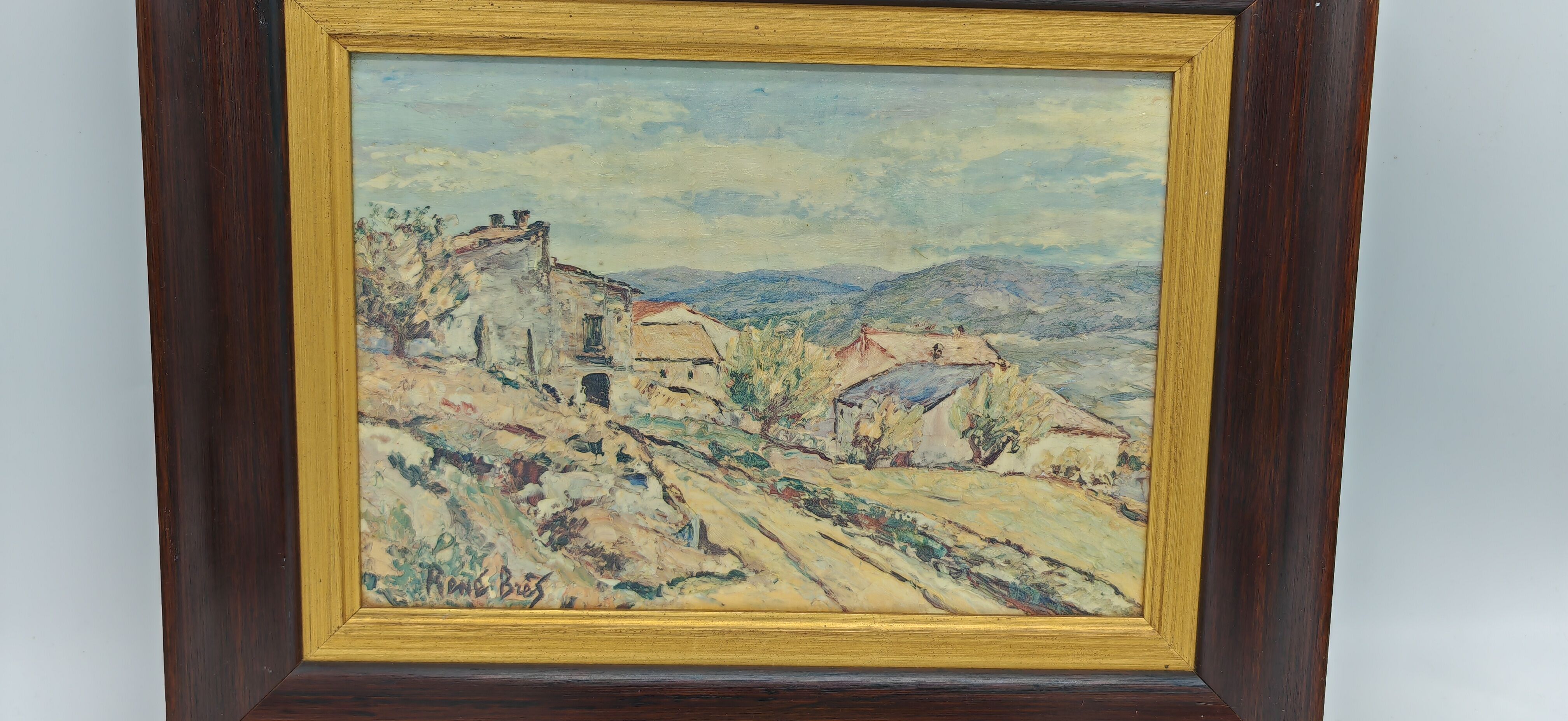 Oil on panel of René Bres