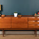 Retro Long Teak 1960s Mid Century Teak Sideboard By White & Newton