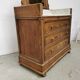 Commode coiffeuse 1900 en chêne et marbre