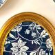 Golden wooden frame with domino paper Antoinette Poisson 30C "Indienne"