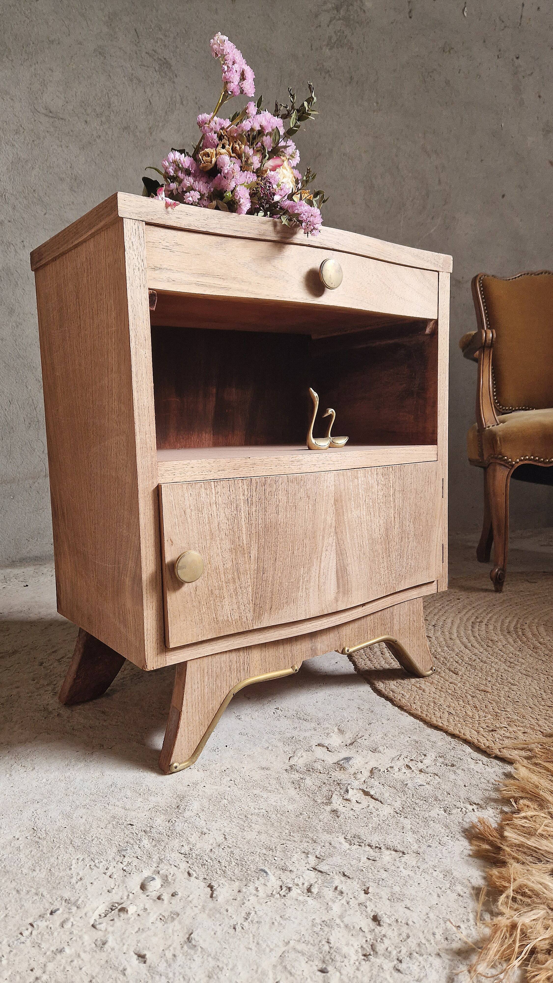 Old and pretty bedside table