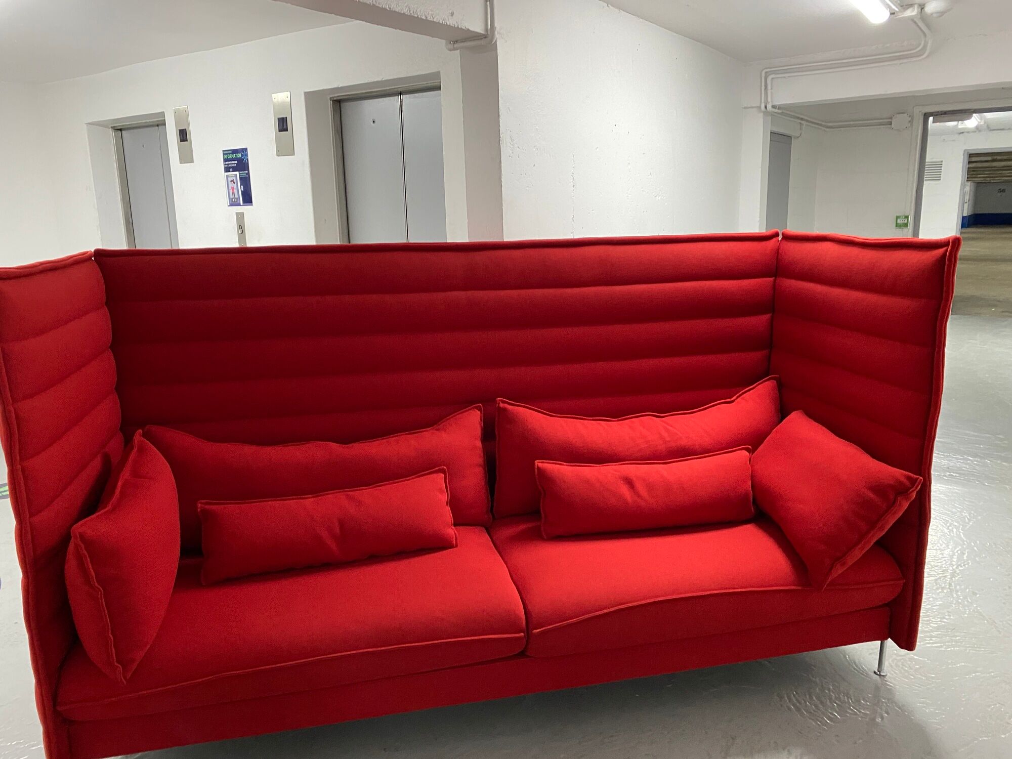Sofa 3/4 seat design Ronan & Erwan Bouroullec 2015 editions vitra, model alcove plume contract