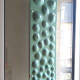 Decorative vintage plastic bubble plate - design Trema-Platte optical art