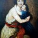 Antique Family Portrait Painting 19th Century "Lebrun"