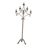 Four-light wrought iron floor lamp
