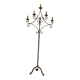 Four-light wrought iron floor lamp