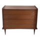 Commode vintage 4 tiroirs pieds compas simmob (années 1960/1970)