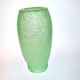 Large art deco vase in uranium-bearing dichroic green glass