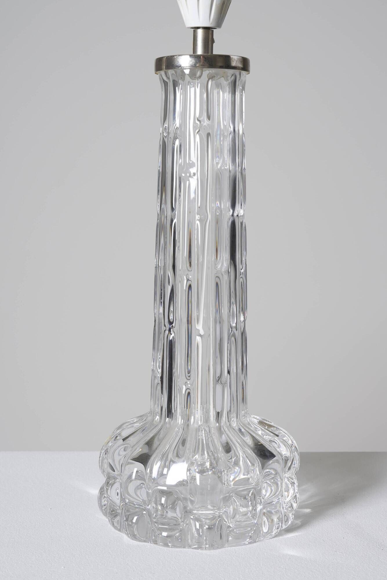 Pair of crystal table lamps by Carl Fagerlund for Orrefors, 1970s