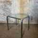 Coffee table, chrome and glass side table