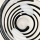 Vintage Kosta Boda Clear & Black Swirl Striped Art Vase, Sweden, 1990s