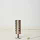 Table lamp in brushed aluminium with cut-outs, 1980-1990s