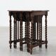 Set of Four Oak Barley Twist Nesting Tables, England, circa 1900n