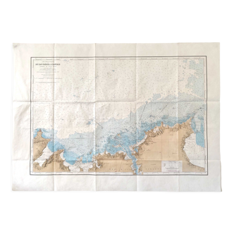 Carte ancienne Bretagne St Malo Dinard et ses abords 105 x 75cm