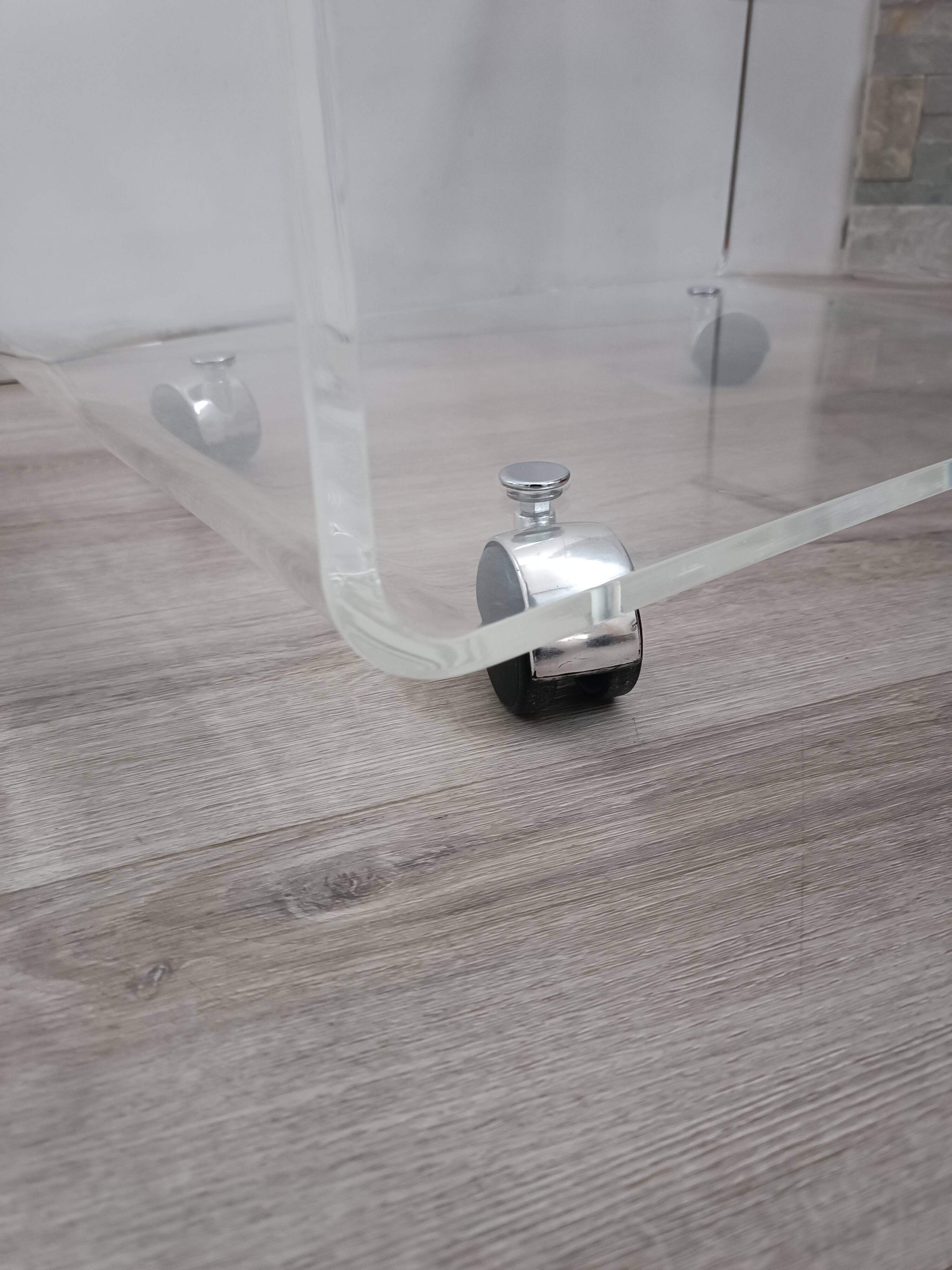 Rolling table by David Lange for Les invisibles du Marais 1970s