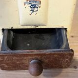 Peugeot coffee grinder in cream lacquered metal