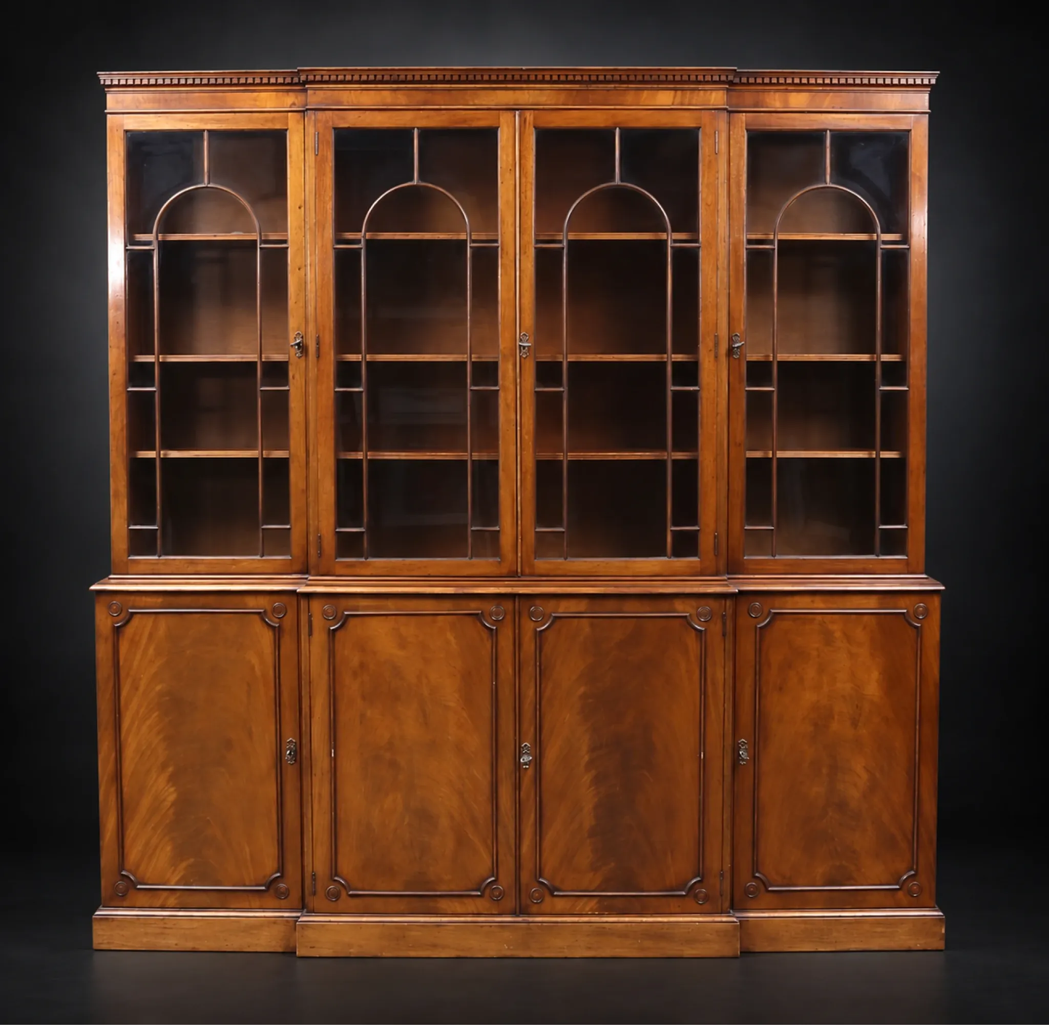 Display cabinet/bookcase, english style, second half of the 20th century