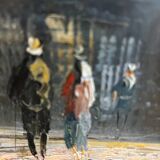 Oil on canvas signed Burnett, Paris