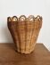 Vintage rattan cache pot