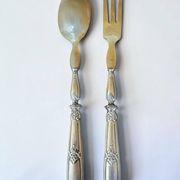 Silver-plated salad servers