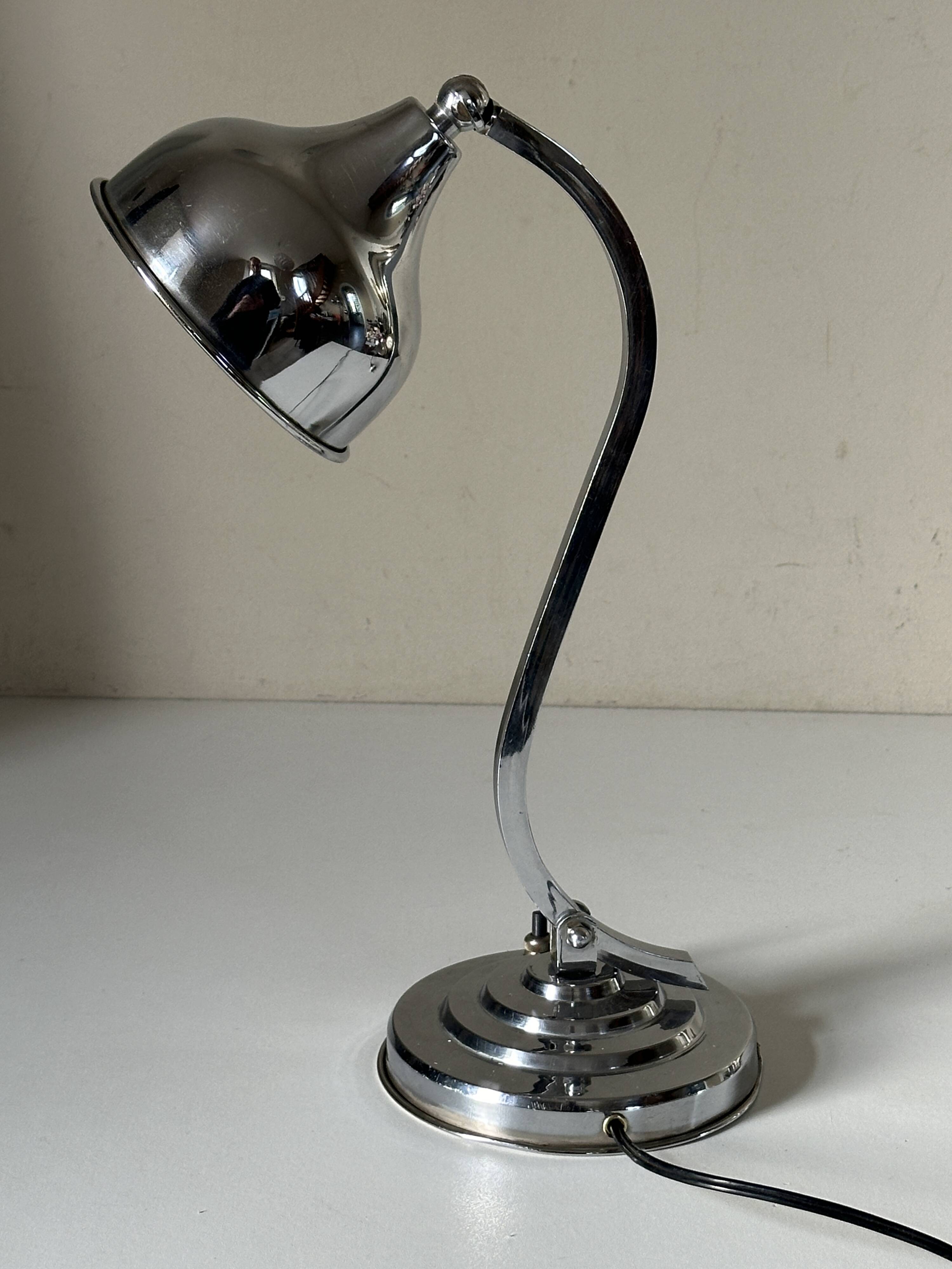 Vintage 50s design swan neck lamp