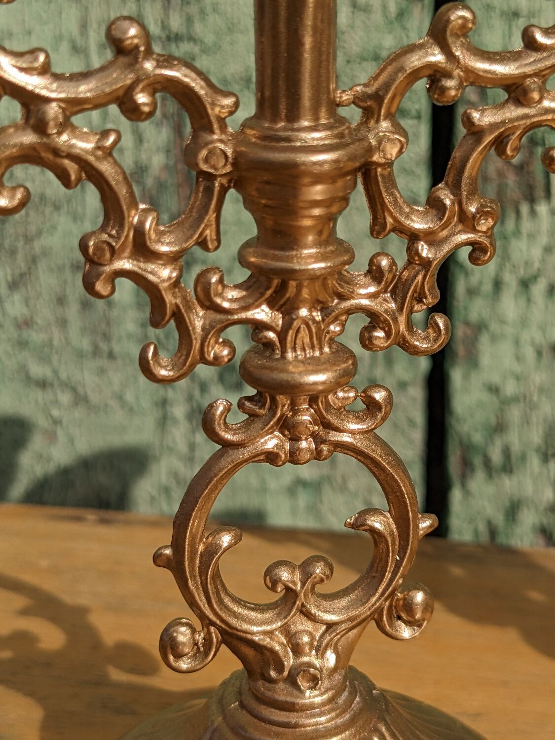 Pair of golden candlesticks