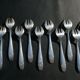 11 APOLLO Art Deco silver plated oyster forks