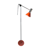 Orange adjustable floor lamp, 1960s