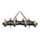 Renaissance style wrought iron chandelier