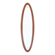 Oval wall mirror in teak, 1960s