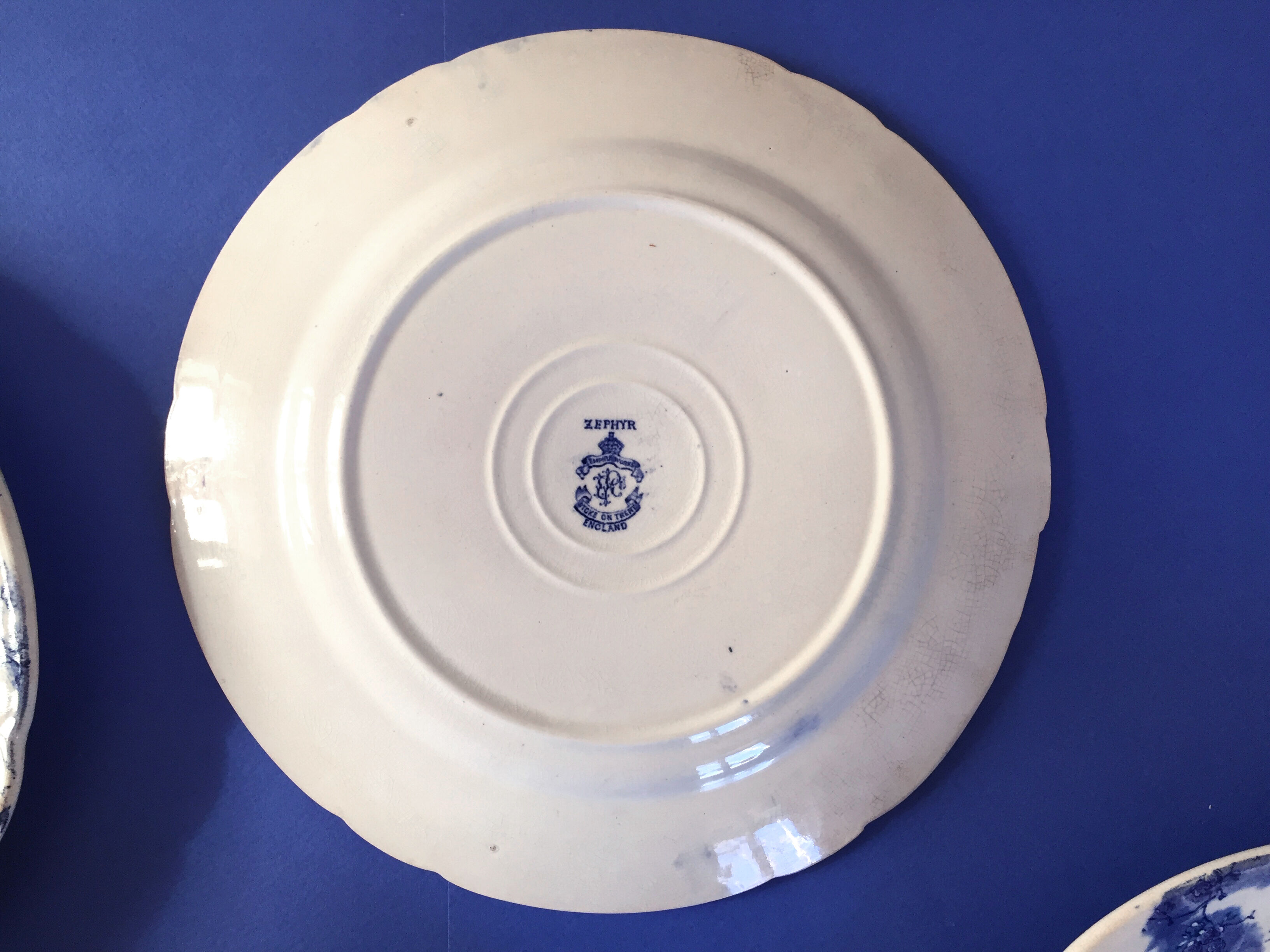 Set of 4 plates Empire Works Stoke on Trent series "Zephyr"