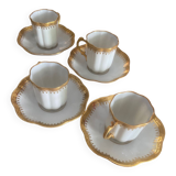 Limoges porcelain cups and plates