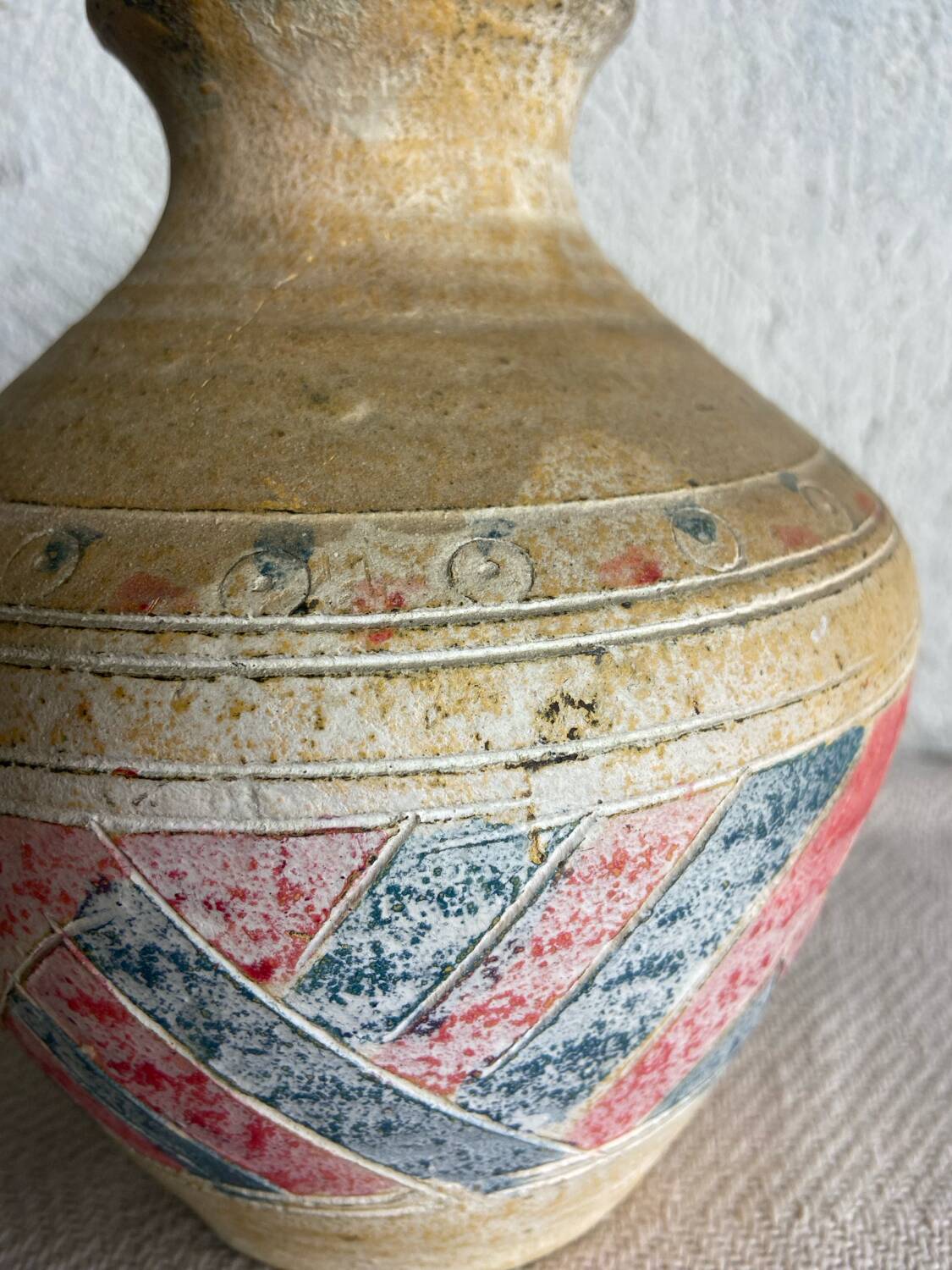 Colorful ethnic vase