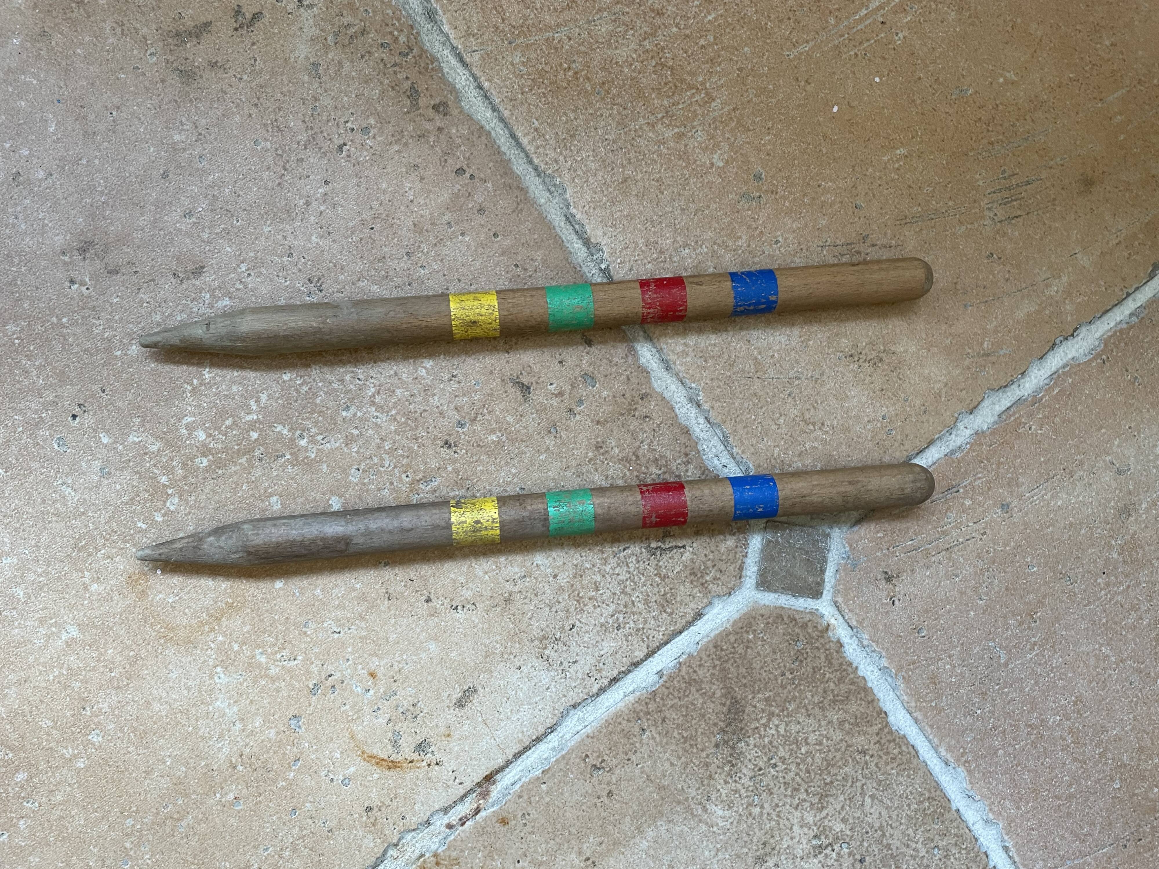Complete and vintage croquet game