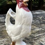 Rooster pitcher in cracked ceramic Art Deco style