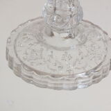 Arabesque molded crystal display cup serrated edges