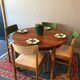 Table ronde vintage avec rallonge intégrée
