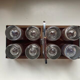 Old vodka alcohol aperitif shot service from the 70s