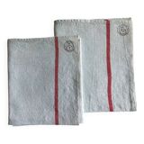 Antique cloth in pure aqua tinted linen