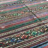 Neutral Turkish Stripe Kilim Rug