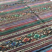 Neutral Turkish Stripe Kilim Rug