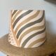 Vintage solid wood lamp - 1970s/1980s - handmade lampshade