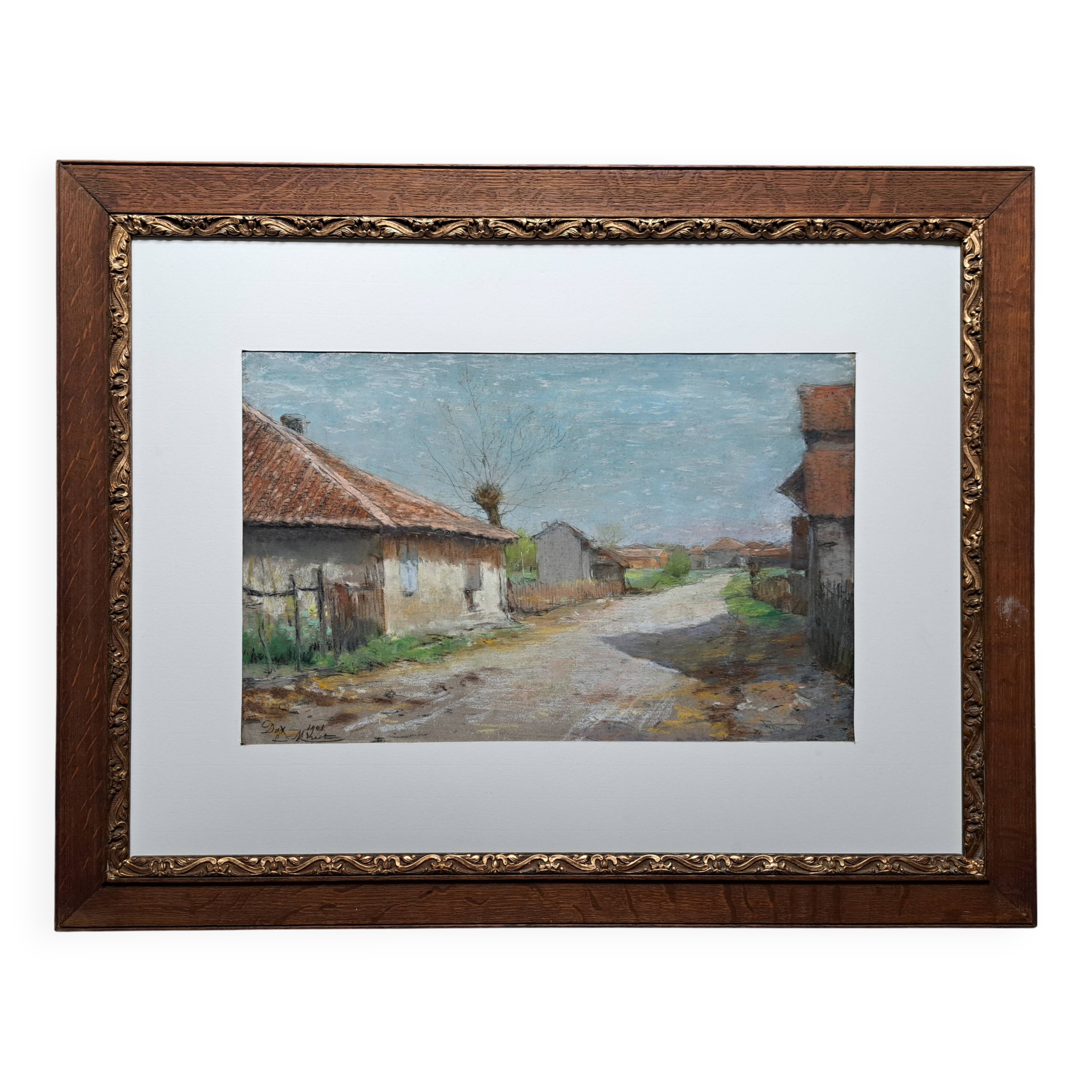 Impressionist painting - dry pastel, Normandy school Louis Minet