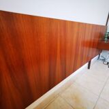 Scandinavian teak headboard – 1960s – Integrated bedside tables